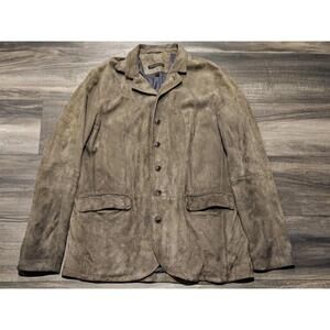 John Varvatos Goat Suede Jacket XL Rye $798 Retail